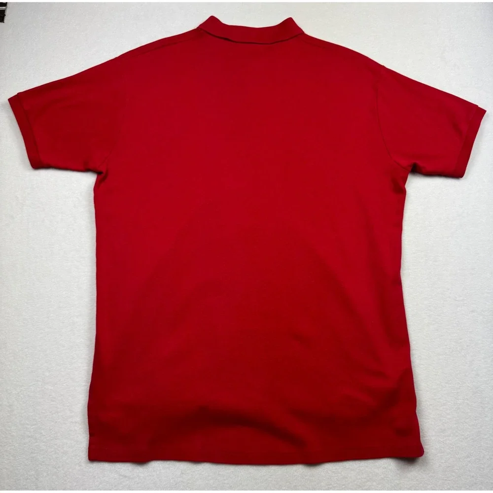Polo Ralph Lauren Polo Shirt Red Mens‎ XL Classic Fit Cotton Blue Pony USA READ